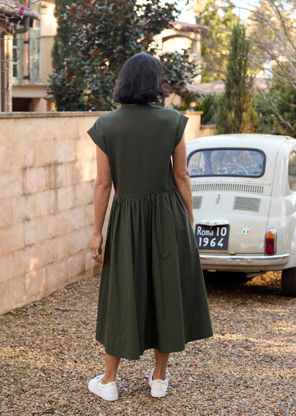 GRETA MIDI DRESS - KHAKI